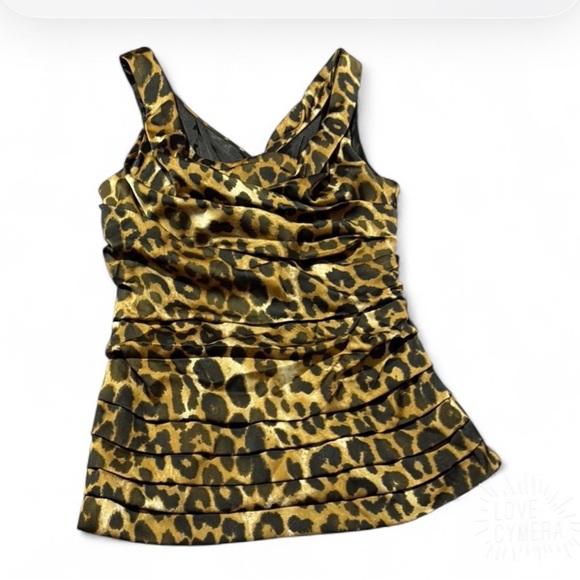 Express Animal Print Satin Top - Picture 1 of 7